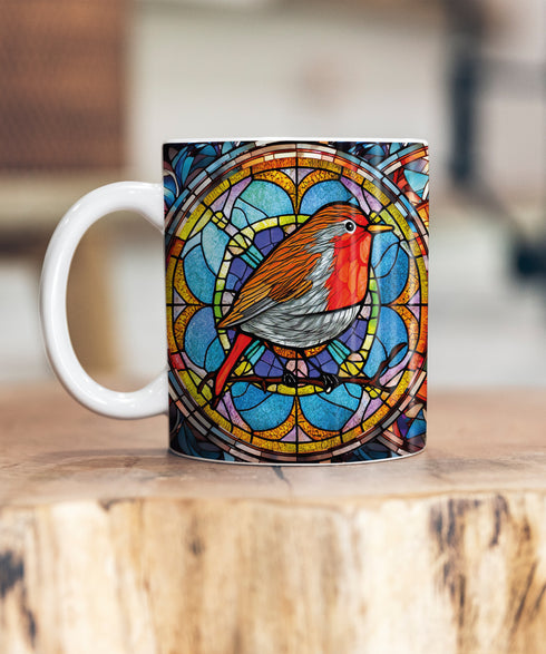 Bobbin Robin Suncatcher Artwork Ceramic Mug